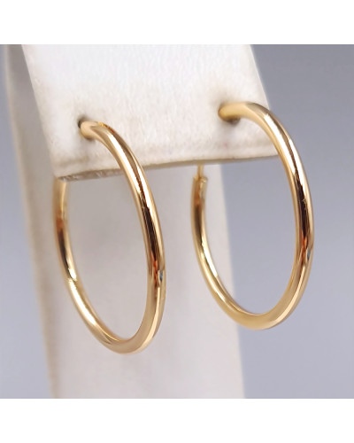 Сережки-кільця XР. Мед. золото 18К. Діаметр: 21 мм. Товщина: 2 мм.