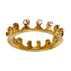 Каблучка Neoglory. Позолота. Камені: білий циркон. Є: 16р 17р
