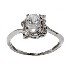 Каблучка Neoglory. Родій. Камені: білий циркон. Є: 16р 17р 18р