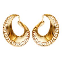 Сережки ХР з різьбленим візерунком Versace. Позолота 18К. Діаметр: 2.2 см