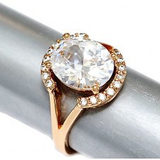 Каблучка XР. Позолота 18К. Камені: білий циркон. Є: 16р 17р