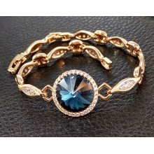 Браслет XР. Позолота 18К. Камені: Swarovski. Довжина: 17-20см.