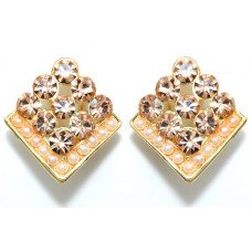 Сережки. Позолота. Камені: циркон. Довжина: 20 мм. Ширина: 17 мм.