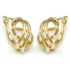Сережки. Позолота. Довжина: 16 мм. Ширина: 9 мм.