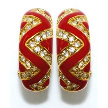 Сережки Neoglory з італійською застібкою. Позолота. Камені: циркон. Довжина: 22 мм. Ширина: 9 мм.