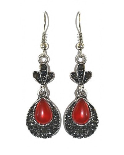 Сережки Fashion Jewelry. Під крапельне срібло. Камені: агат та гематит. Довжина: 51 мм. Ширина: 14 мм.