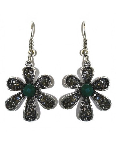 Сережки Fashion Jewelry. Під крапельне срібло. Камені: зелений агат та гематит. Довжина: 42 мм. Ширина: 22 мм.