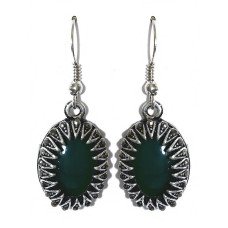 Сережки Fashion Jewelry Під крапельне срібло Камені: зелений агат та гематит Довжина: 42 мм Ширина: 16 мм