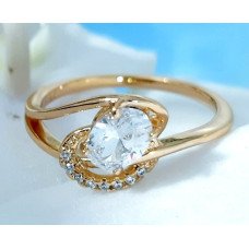 Каблучка XР. Позолота 18К. Камені: білий циркон. Є: 17р 18р 19р 20р