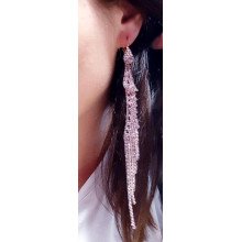 Серьги. Позолота. Камни: циркон. Длина: 165 мм. Ширина: 12 мм