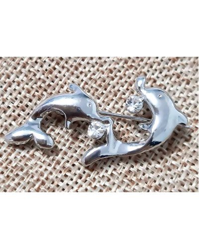 Брошка. Родій. Камені: білий циркон. Діаметр: 3.5 см.