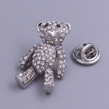 Пін. Родій. Камені: циркон. Довжина: 30 мм. Ширина: 20 мм.