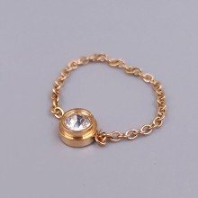 Каблучка Stainless Steel. Сталь. Позолота ЧВ. Камені: білий циркон. Є: 16р 17р 18р 18.5 р 19р 20р