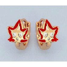Сережки дитячі XР із цирконами. Позолота 18К. Довжина: 1,2 см.