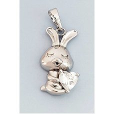 Кулон ХР із цирконом. Родій. Довжина: 2,5 см