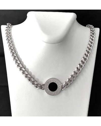 Ланцюжок Stainless Steel 51-55 см з кулоном 20 мм. Сталь. Родій