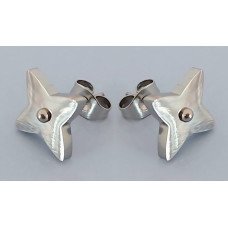Сережки-гвоздики Stainless Steel. Сталь. Родій. Діаметр: 13 мм