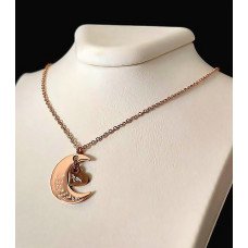 Ланцюжок Stainless Steel. Сталь. Позолота ЧВ. Довжина: 40-44 см з кулонами 1 та 2 см