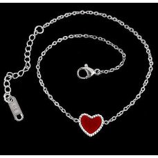 Браслет з кулоном Stainless Steel. Сталь. Родій. Довжина: 21-25 см