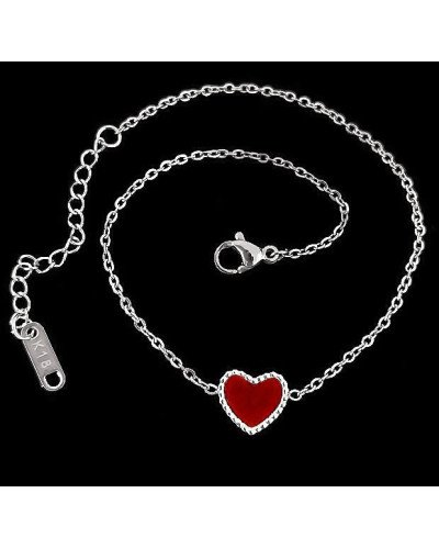 Браслет з кулоном Stainless Steel. Сталь. Родій. Довжина: 21-25 см