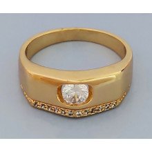 Печатка XР. Позолота 18К. Камені: білий циркон. Ширина: 8 мм. Є: 18р 19р 20р