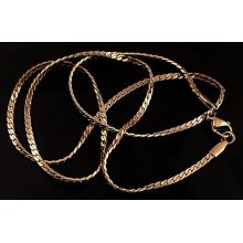 Ланцюжок Stainless Steel. Сталь. Позолота ЧВ. Довжина: 45 см. Ширина: 2 мм. Плетіння: панцирне