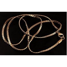 Ланцюжок Stainless Steel. Сталь. Позолота ЧВ. Довжина: 45 см. Ширина: 2 мм. Плетіння: панцирне