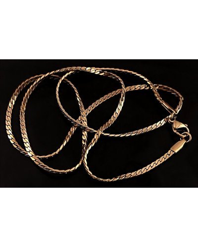 Ланцюжок Stainless Steel. Сталь. Позолота ЧВ. Довжина: 45 см. Ширина: 2 мм. Плетіння: панцирне