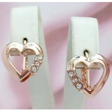 Сережки. Булат. Під позолоту ЧВ. Камені: циркон. Довжина: 15 мм