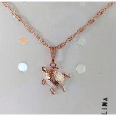 Кулон на ланцюжку. Булат. Під позолоту ЧВ. Довжина ланцюжка: 49 см. Довжина кулона: 15 мм.