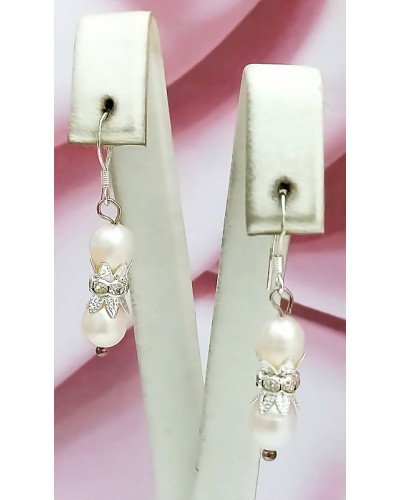 Сережки. Булат. Під срібло. Довжина: 40 мм. Ширина: 6 мм