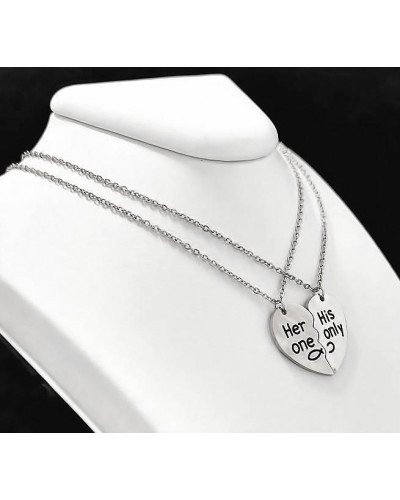 Ланцюжки Stainless Steel 40 см із сердечками половинками 2,5 см. Сталь. Родій.