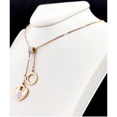 Ланцюжок Stainless Steel. Сталь. Позолота ЧВ. Довжина: 38-43 см з підвіскою 5,5 см