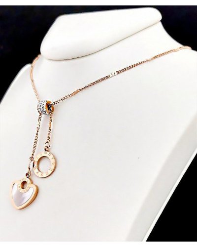 Ланцюжок Stainless Steel. Сталь. Позолота ЧВ. Довжина: 38-43 см з підвіскою 5,5 см