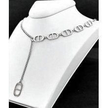 Ланцюжок Stainless Steel 39-43 см з підвіскою. Сталь. Родій