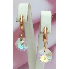 Сережки XР. Позолота 18К. Камені: Swarovski бензинового кольору. Діаметр: 3.5 см