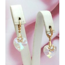 Сережки XР. Позолота 18К. Камені: Swarovski бензинового кольору. Діаметр: 3.2 см