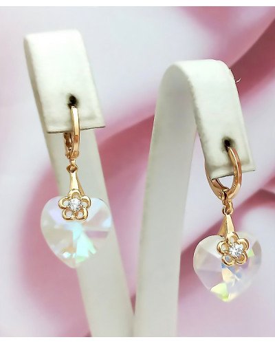 Сережки XР. Позолота 18К. Камені: Swarovski бензинового кольору. Діаметр: 3.2 см