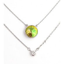 Кулон на ланцюжку ХР. Родій. Камені: Swarovski. Діаметр кулона: 12 мм Довжина ланцюжка: 42-47 см