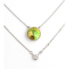 Кулон на ланцюжку ХР. Родій. Камені: Swarovski. Діаметр кулона: 12 мм Довжина ланцюжка: 42-47 см