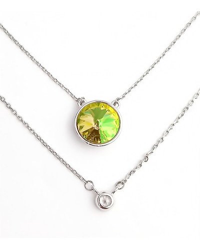 Кулон на ланцюжку ХР. Родій. Камені: Swarovski. Діаметр кулона: 12 мм Довжина ланцюжка: 42-47 см