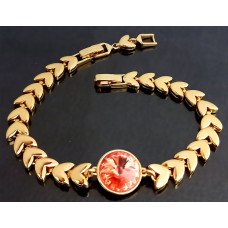Браслет ХР. Позолота 18К. Камені: Swarovski. Довжина: 18-21 см