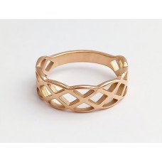 Каблучка Stainless Steel. Сталь. Позолота ЧВ. Є: 16р 17р