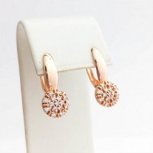 Сережки ХР. Позолота ЧВ. Висота: 25 мм. Ширина: 10 мм.