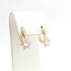 Сережки ХР. Позолота 18К. Камені: Swarovski. Висота: 20 мм, ширина: 12 мм
