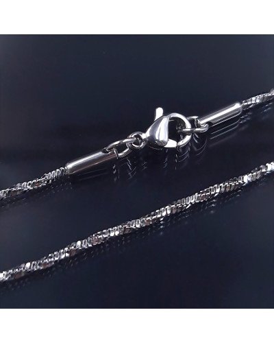 Ланцюжок Stainless Steel. Сталь. Родій. Довжина: 45.5 см Товщина: 2 мм