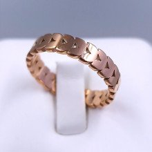 Каблучка Stainless Steel. Сталь. Позолота ЧВ. Ширина: 5 мм. Є: 17р 18р 19р 20р 21р