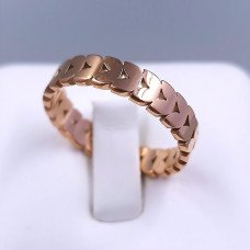 Каблучка Stainless Steel. Сталь. Позолота ЧВ. Ширина: 5 мм. Є: 17р 18р 19р 20р 21р