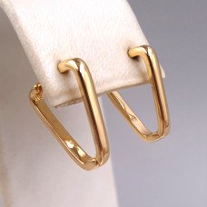 Сережки ХР. Позолота 18К. Довжина: 18 мм. Ширина: 3 мм.