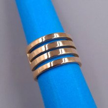 Каблучка Stainless Steel. Сталь. Позолота ЧВ. Є: 16р